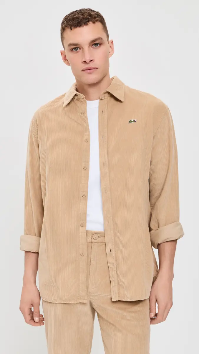 Lacoste Corduroy Button Down Shirt | Thumbnail 2 Lacoste Corduroy Button Down Shirt | Thumbnail 2