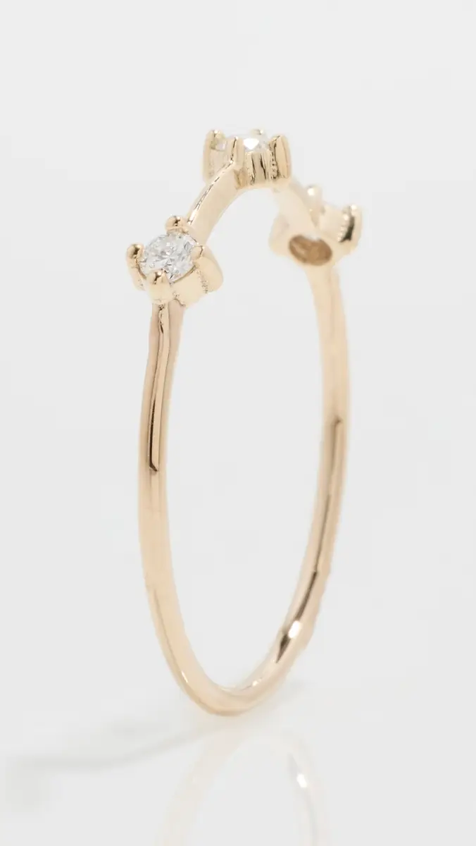 Zoë Chicco 14k Gold Diamond Dash Ring | Thumbnail 5 Zoë Chicco 14k Gold Diamond Dash Ring | Thumbnail 5