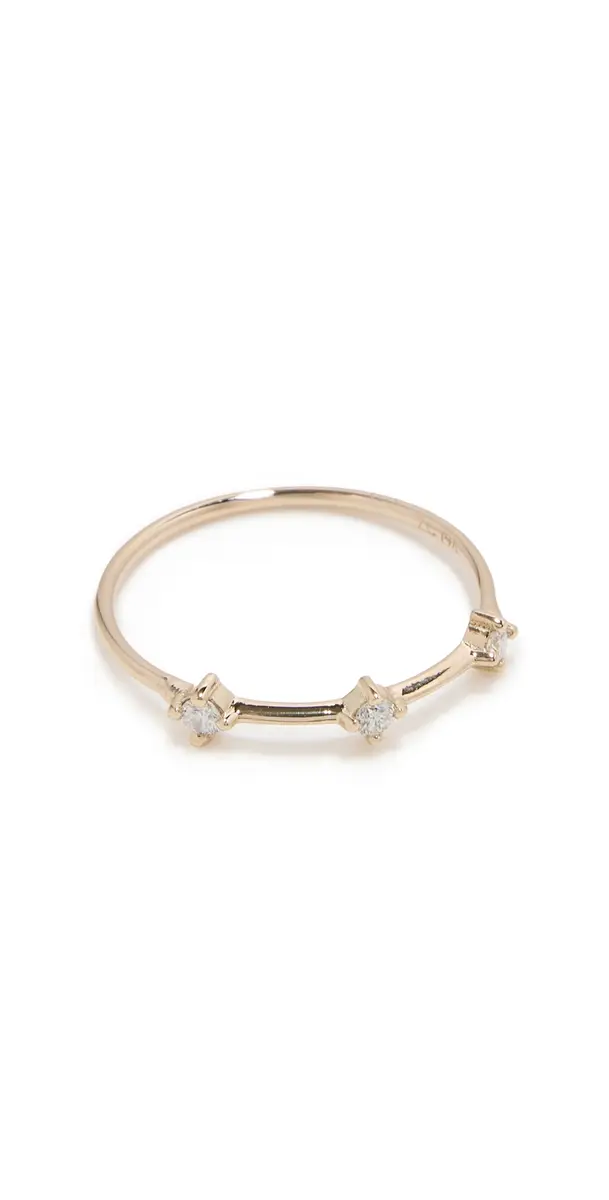 14k Gold Diamond Dash Ring