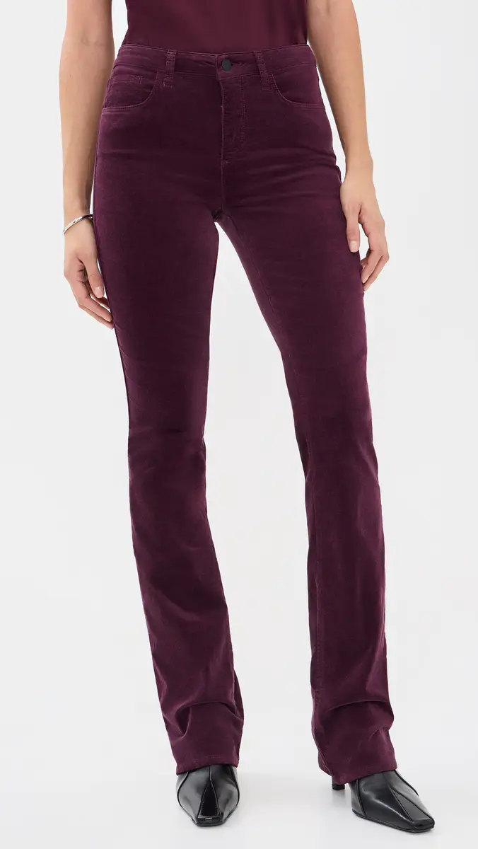 L'Agence Stevie Straight Velvet Jeans | Thumbnail 2 L'Agence Stevie Straight Velvet Jeans | Thumbnail 2