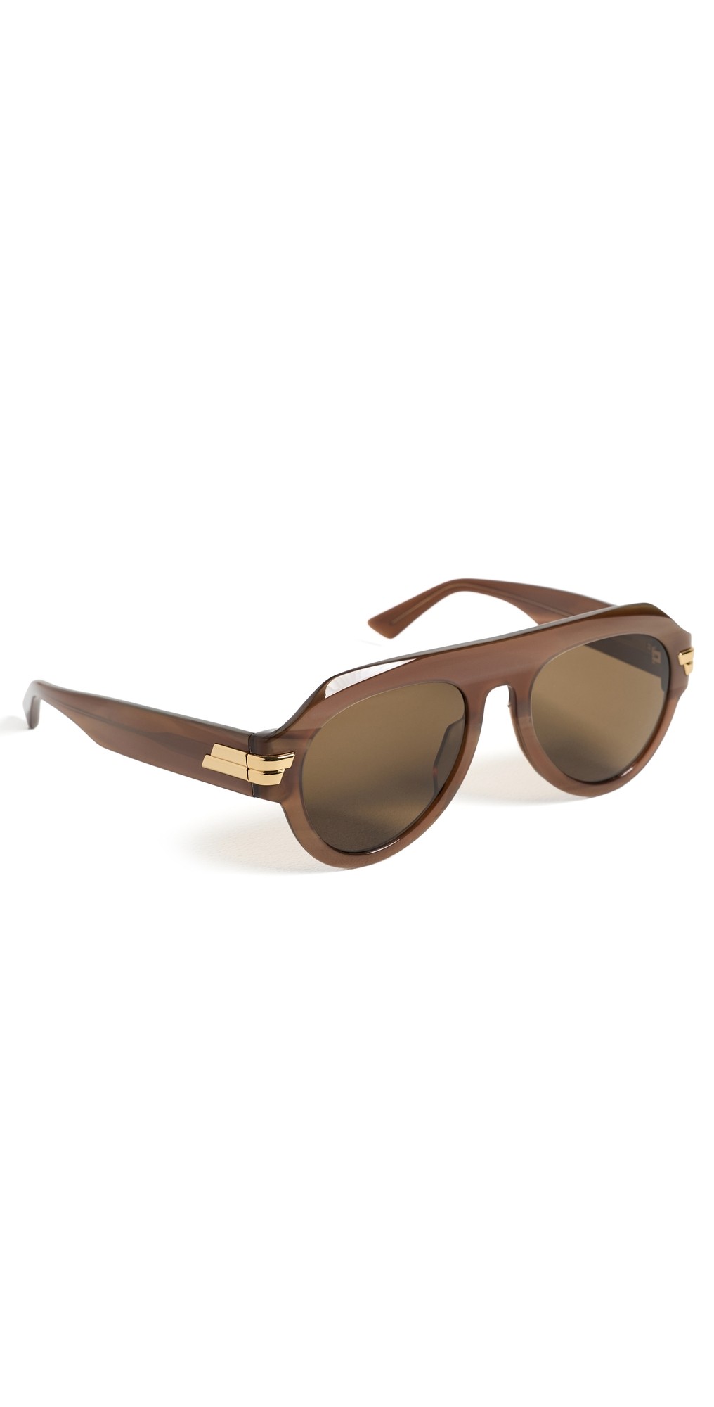 Bottega Veneta Mitre Aviator Sunglasses