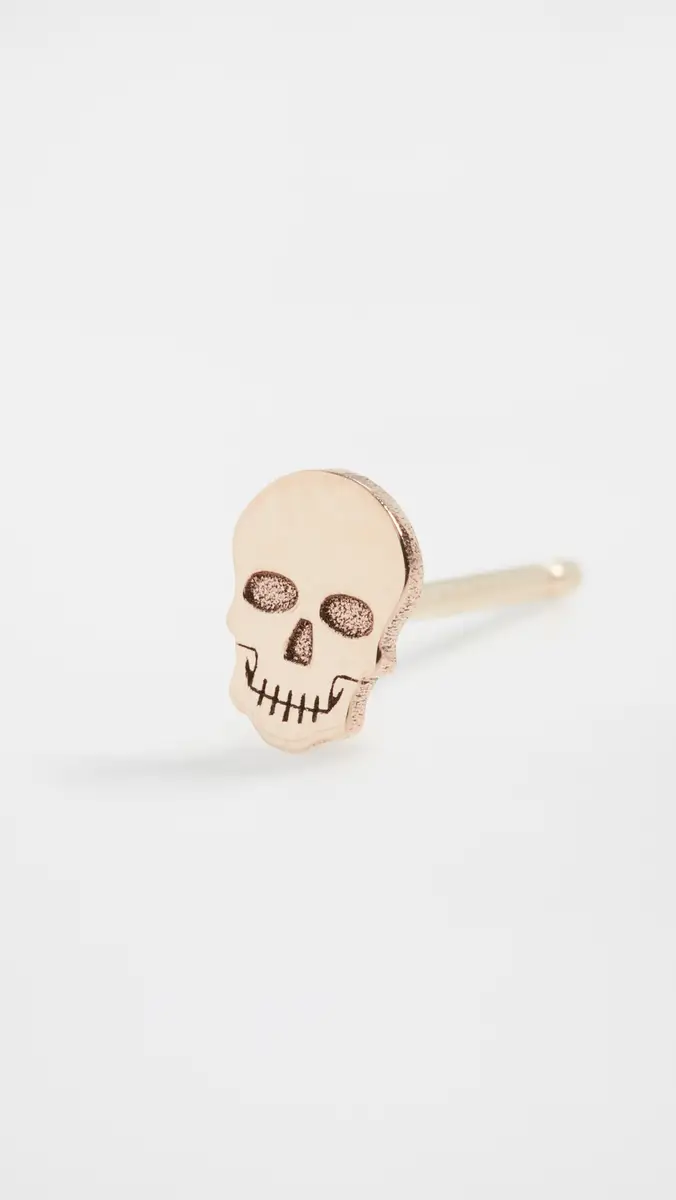 Zoë Chicco 14k Gold Single Itty Bitty Skull Stud | Thumbnail 2 Zoë Chicco 14k Gold Single Itty Bitty Skull Stud | Thumbnail 2