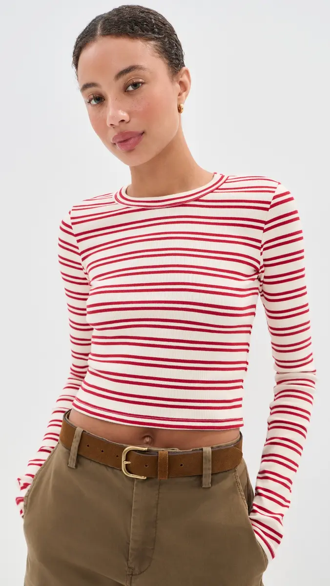 LE BOP Hadley Long Sleeve Cropped Tee | Thumbnail 2 LE BOP Hadley Long Sleeve Cropped Tee | Thumbnail 2
