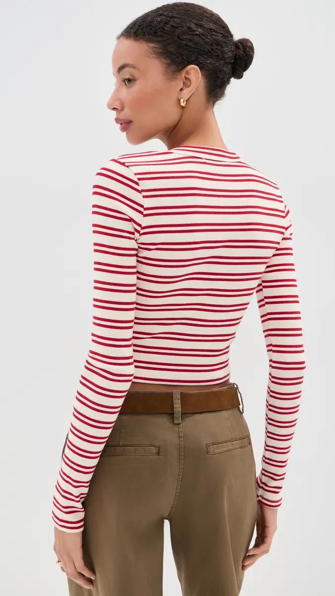 LE BOP Hadley Long Sleeve Cropped Tee | Thumbnail 3 LE BOP Hadley Long Sleeve Cropped Tee | Thumbnail 3