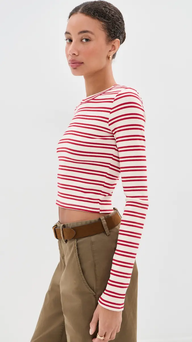 LE BOP Hadley Long Sleeve Cropped Tee | Thumbnail 4 LE BOP Hadley Long Sleeve Cropped Tee | Thumbnail 4