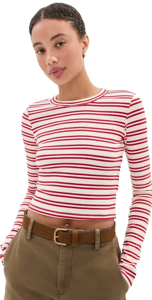 LE BOP Hadley Long Sleeve Cropped Tee