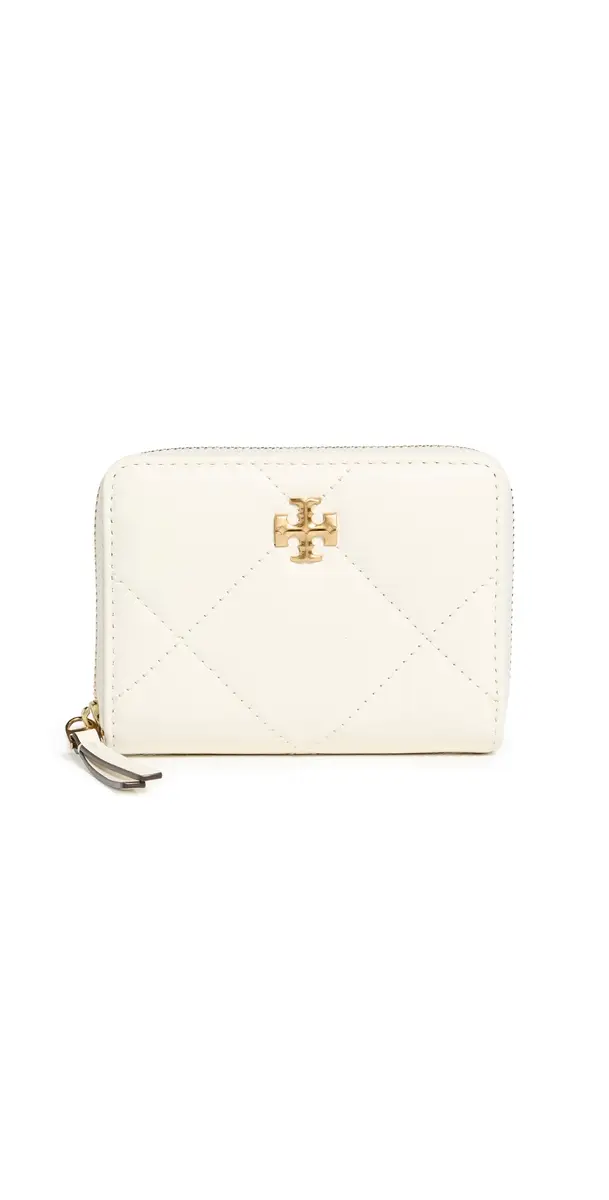 Tory Burch Kira Diamond Quilt Small Zip Around Wallet