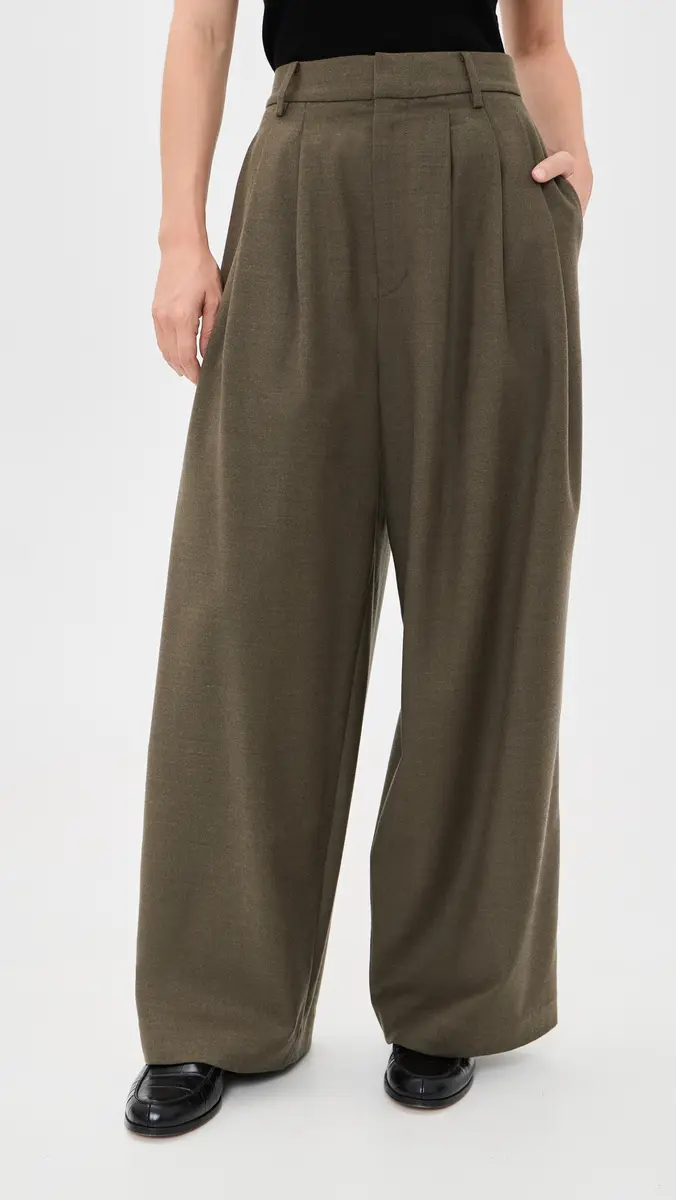 Tibi Cozy Flannel Triple Pleat Petite Pants | Thumbnail 2 Tibi Cozy Flannel Triple Pleat Petite Pants | Thumbnail 2