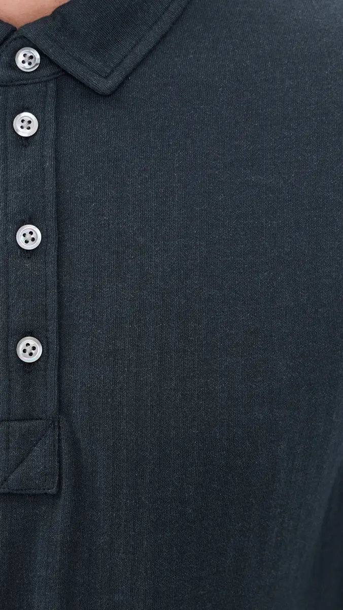 Billy Reid Long-Sleeve Herringbone Polo | Thumbnail 6 Billy Reid Long-Sleeve Herringbone Polo | Thumbnail 6
