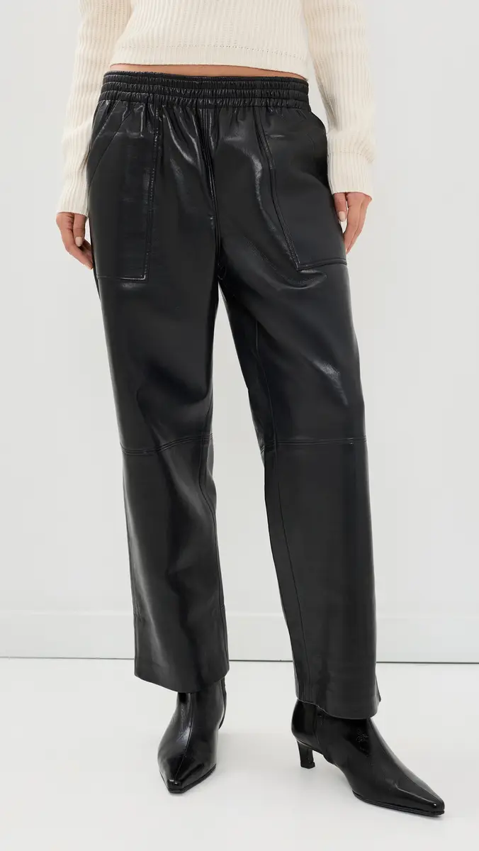 Anine Bing Billy Recycled Leather Pants | Thumbnail 2 Anine Bing Billy Recycled Leather Pants | Thumbnail 2