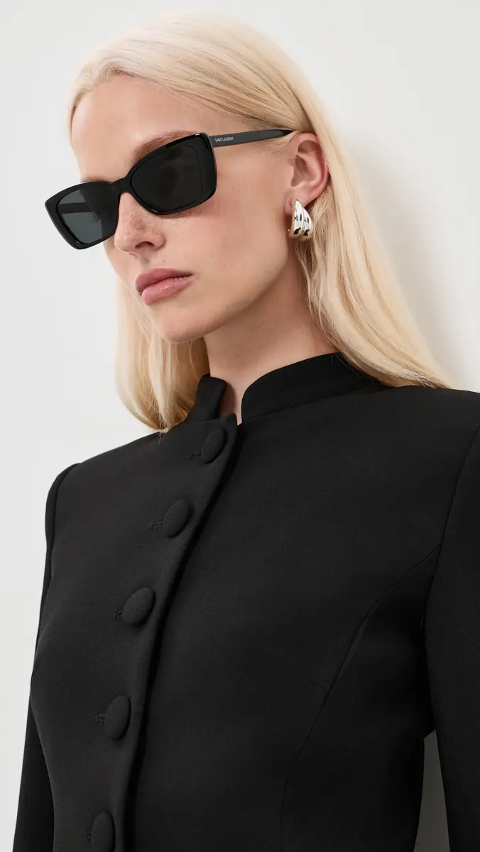 Saint Laurent Rectangle Sunglasses | Thumbnail 3