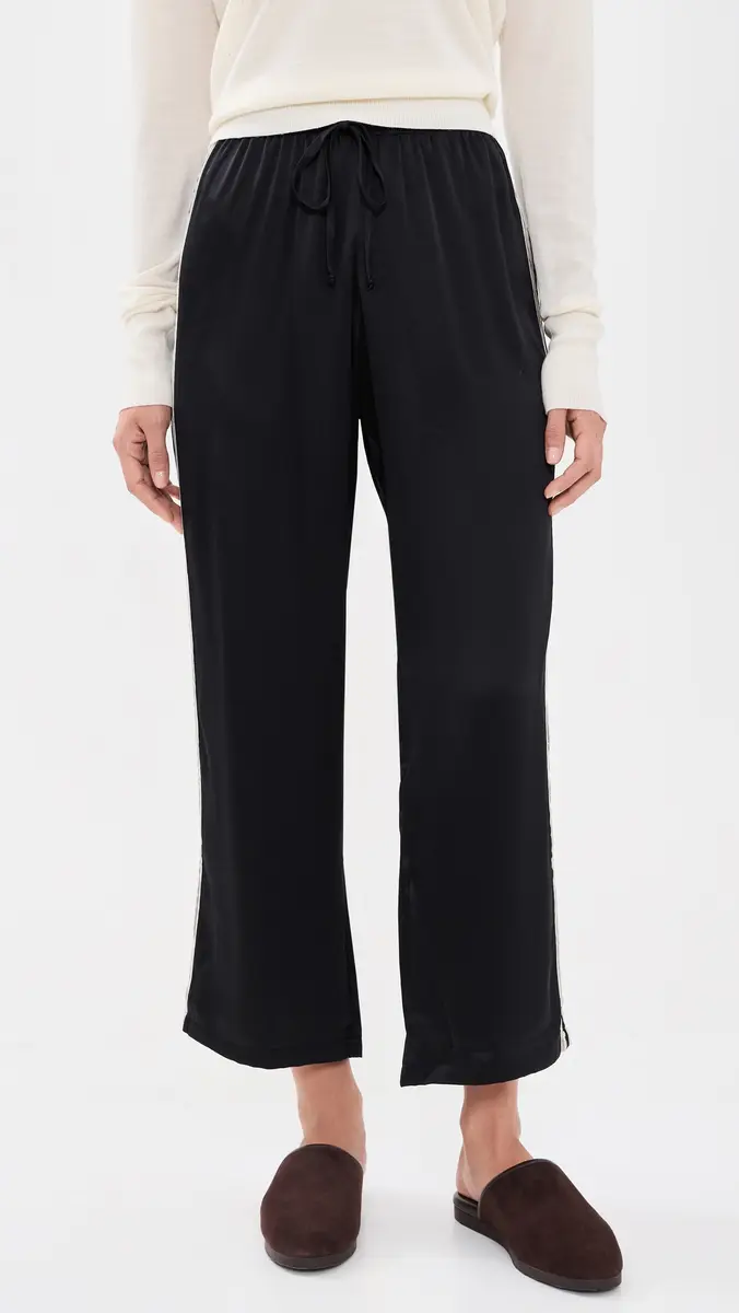 DONNI. DONNI. The Silk Lace Stripe Crop Pants | Thumbnail 2 DONNI. DONNI. The Silk Lace Stripe Crop Pants | Thumbnail 2