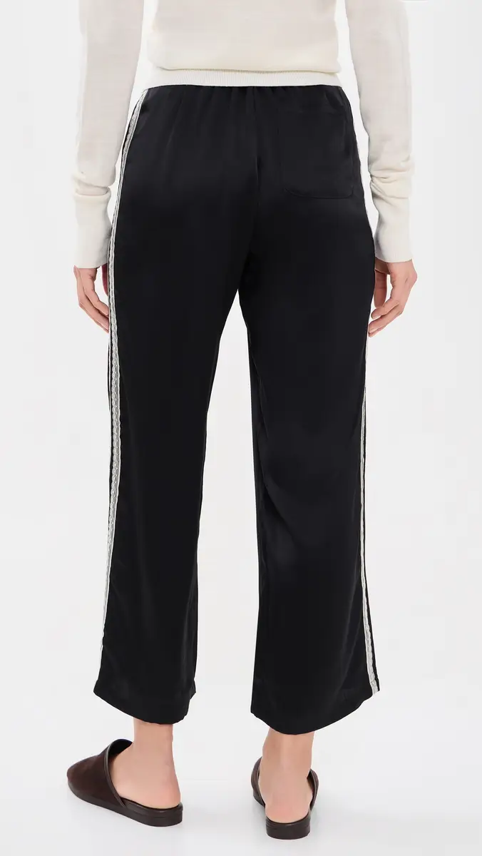 DONNI. DONNI. The Silk Lace Stripe Crop Pants | Thumbnail 3 DONNI. DONNI. The Silk Lace Stripe Crop Pants | Thumbnail 3