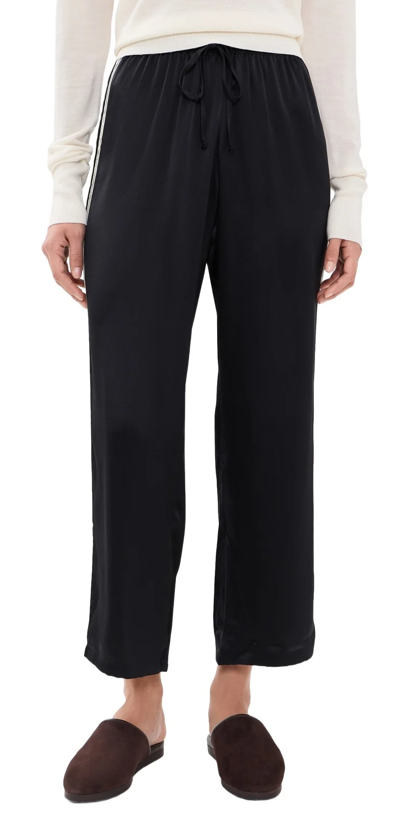 The Silk Lace Stripe Crop Pants The Silk Lace Stripe Crop Pants