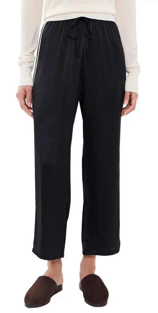DONNI. DONNI. The Silk Lace Stripe Crop Pants