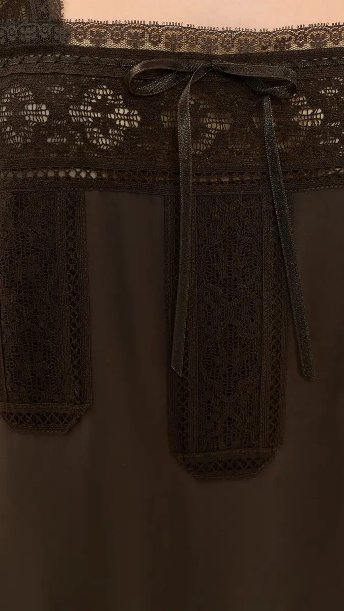 Madewell Lace Insert Tie Front Midi Dress | Thumbnail 6 Madewell Lace Insert Tie Front Midi Dress | Thumbnail 6