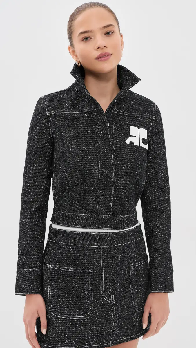 Courrèges Denim Tweed Jacket | Thumbnail 2 Courrèges Denim Tweed Jacket | Thumbnail 2