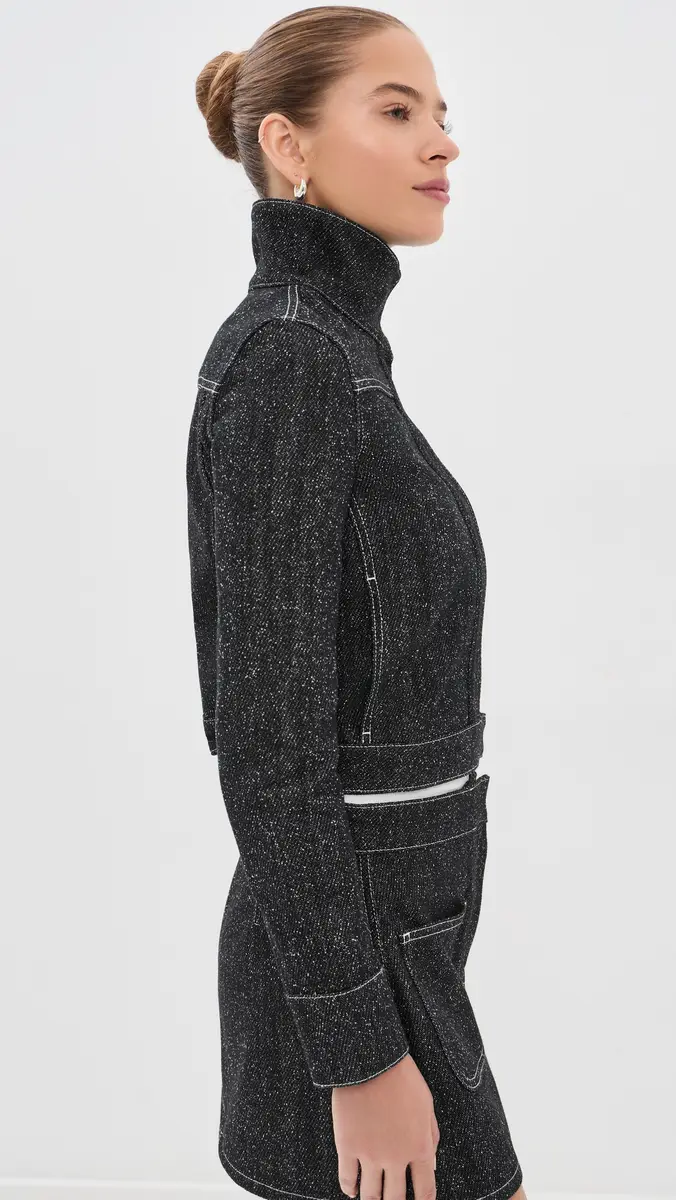 Courrèges Denim Tweed Jacket | Thumbnail 4 Courrèges Denim Tweed Jacket | Thumbnail 4