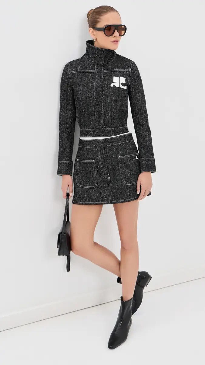 Courrèges Denim Tweed Jacket | Thumbnail 5 Courrèges Denim Tweed Jacket | Thumbnail 5