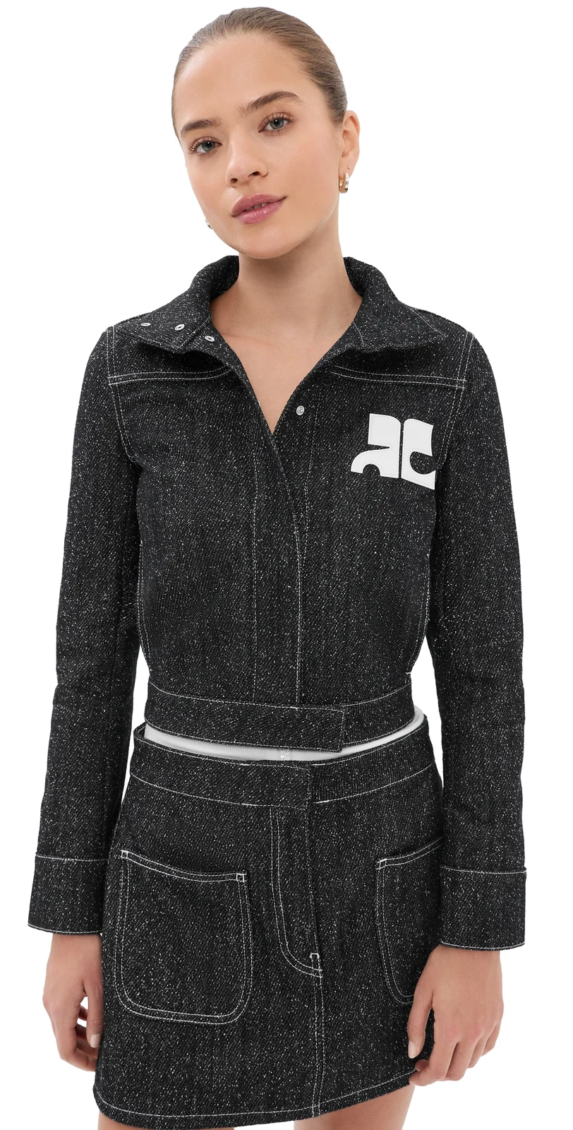 Courrèges Denim Tweed Jacket