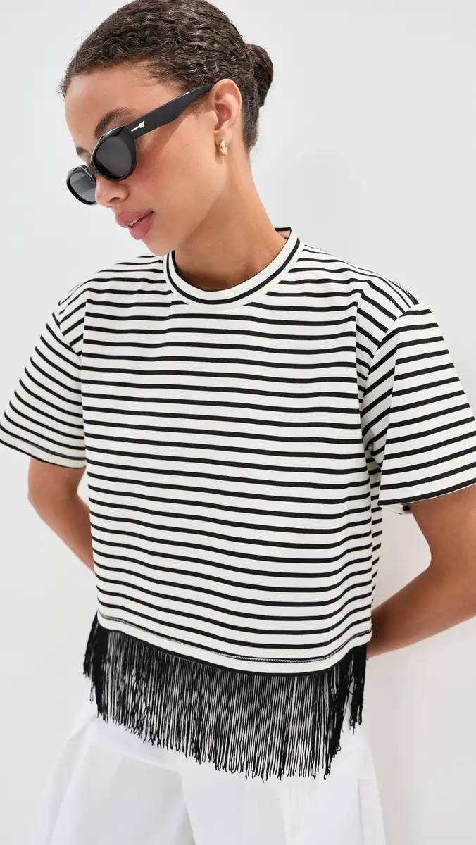LE BOP Hazel Stripe Fringe Tee | Thumbnail 2