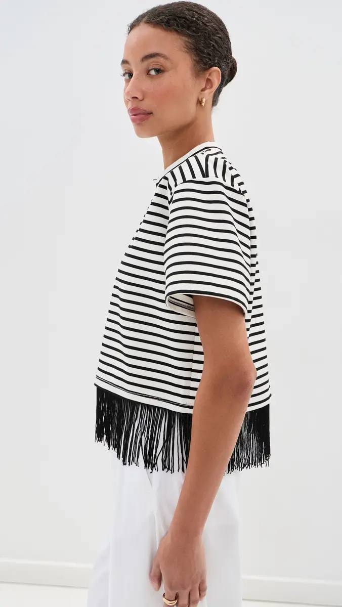 LE BOP Hazel Stripe Fringe Tee | Thumbnail 4
