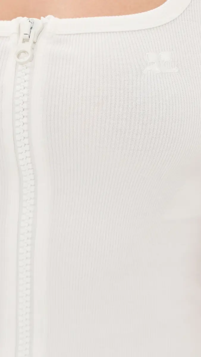 Courrèges 90'S Rib Zipped Tank Top | Thumbnail 6 Courrèges 90'S Rib Zipped Tank Top | Thumbnail 6