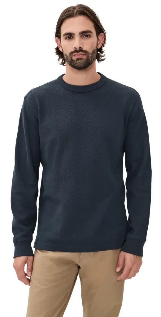 Waffle Knit Thermal Crewneck Waffle Knit Thermal Crewneck