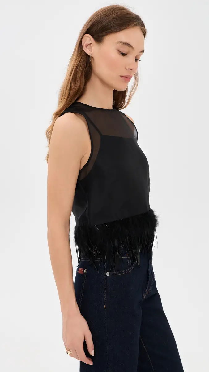 Staud Avi Silk Top | Thumbnail 4 Staud Avi Silk Top | Thumbnail 4