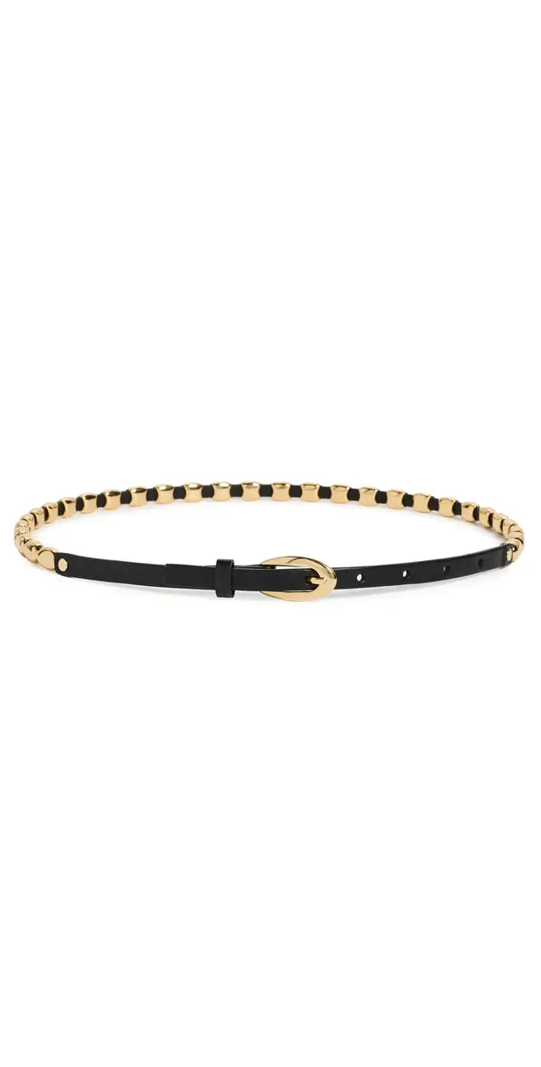 The Great. THE GREAT. Leather Beaded Belt