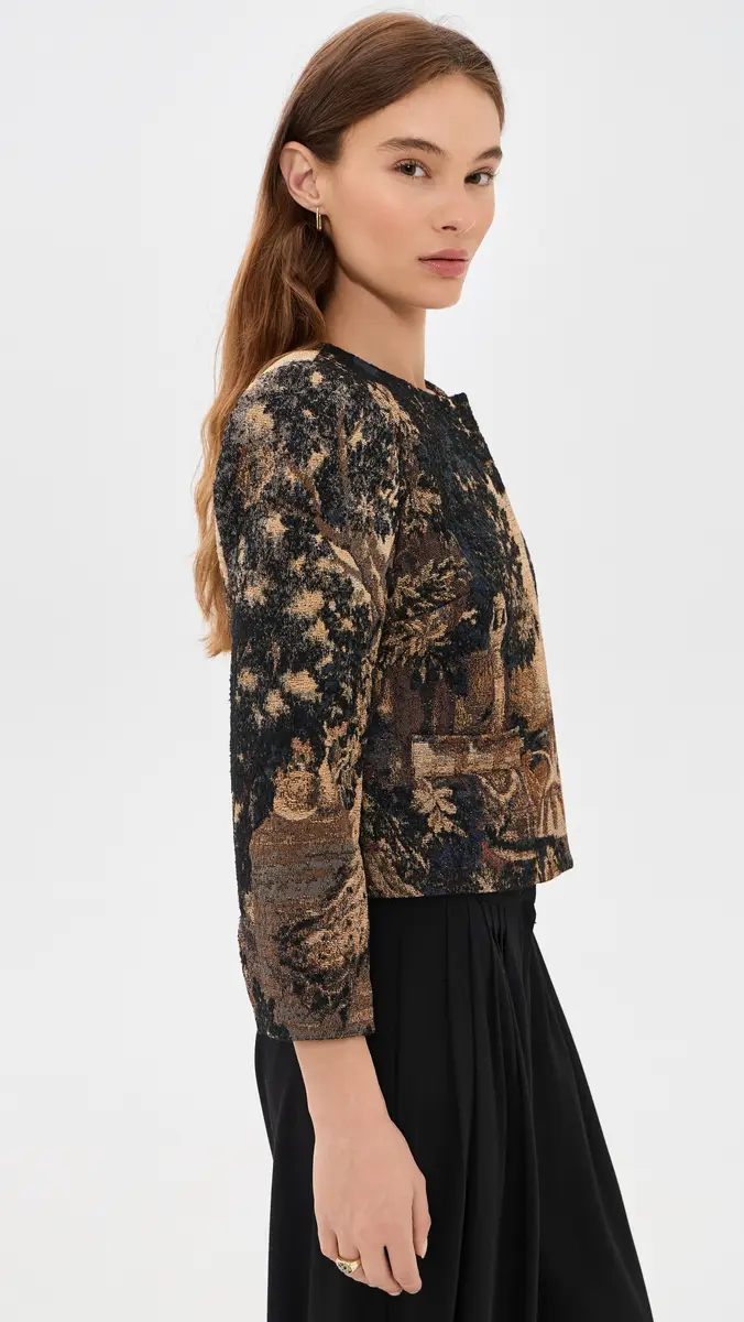 L'Agence Lian Collarless Jacket | Thumbnail 4 L'Agence Lian Collarless Jacket | Thumbnail 4