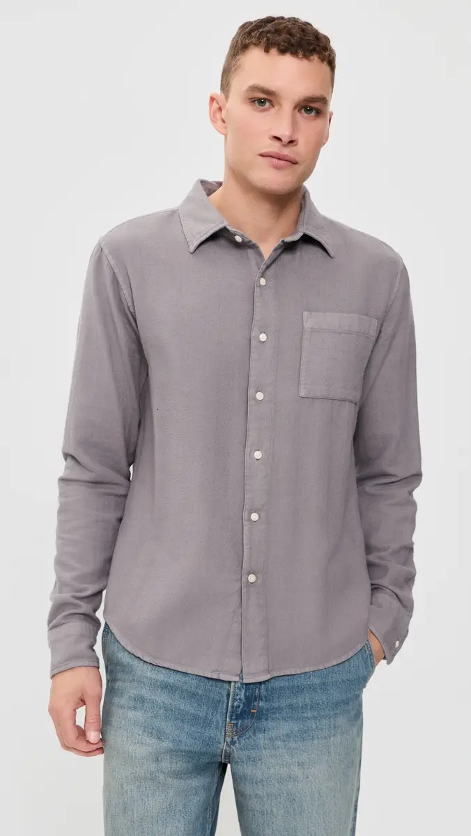 Alex Crane Herringbone Flannel Shirt | Thumbnail 2