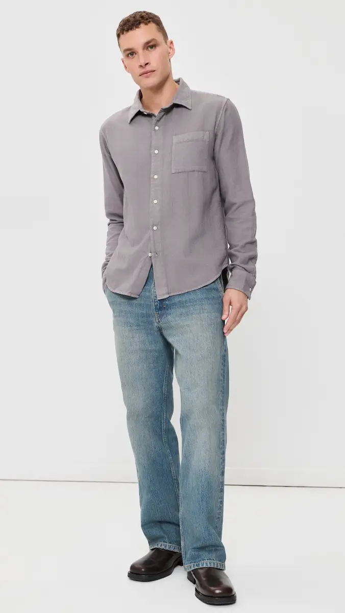 Alex Crane Herringbone Flannel Shirt | Thumbnail 5