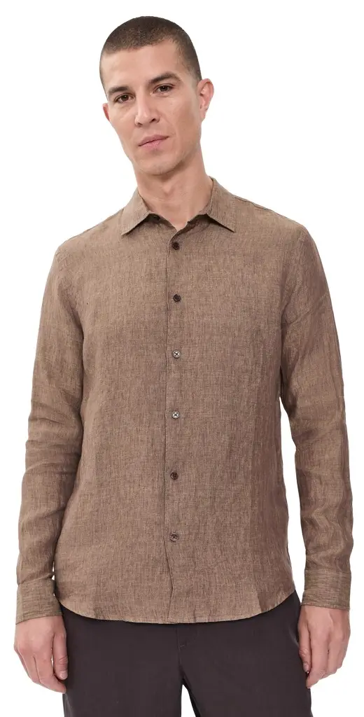 Orlebar Brown Giles Lino Stitched Shirt