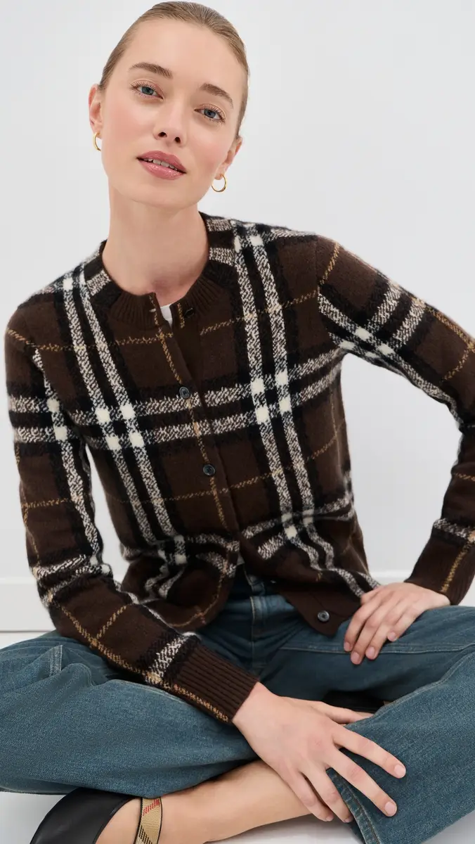Burberry Clara Checkered Cardigan | Thumbnail 2
