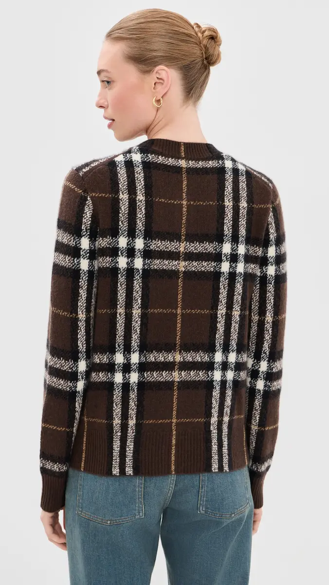 Burberry Clara Checkered Cardigan | Thumbnail 3