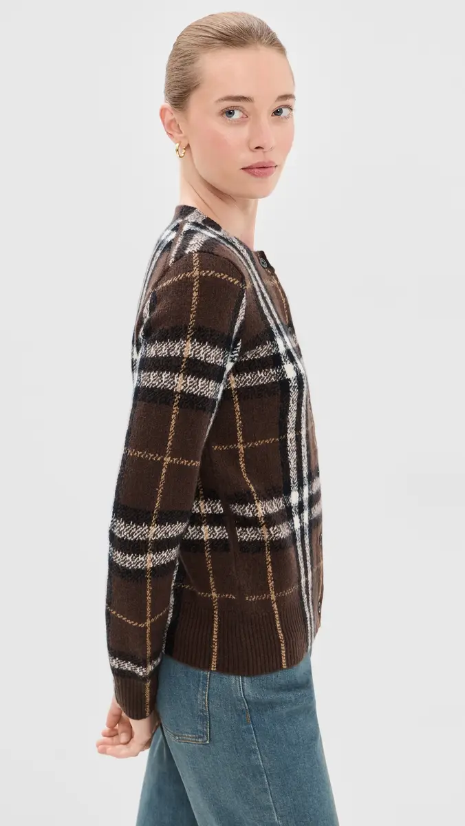 Burberry Clara Checkered Cardigan | Thumbnail 4