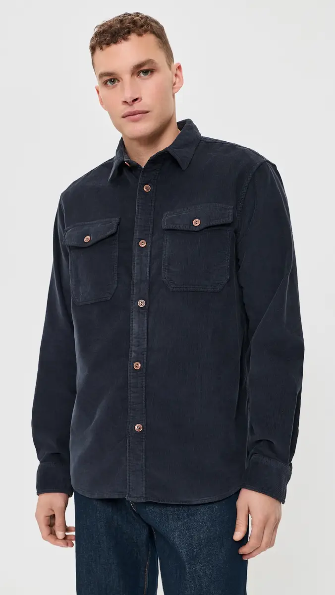 Faherty Stretch Terry Corduroy Workshirt | Thumbnail 2