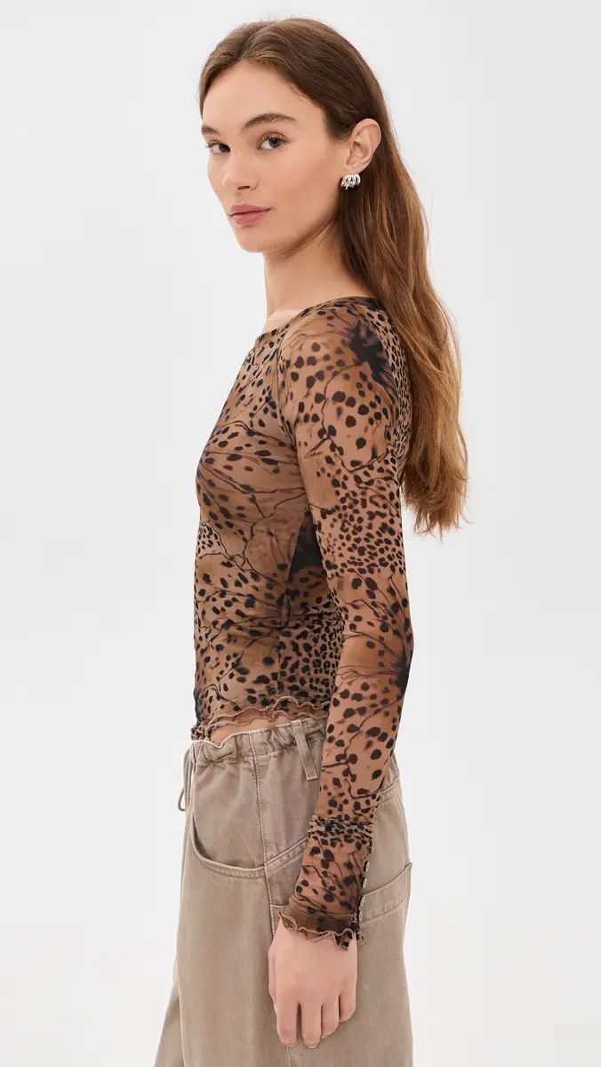 Free People Lilly Printed Long Sleeve Top | Thumbnail 4 Free People Lilly Printed Long Sleeve Top | Thumbnail 4
