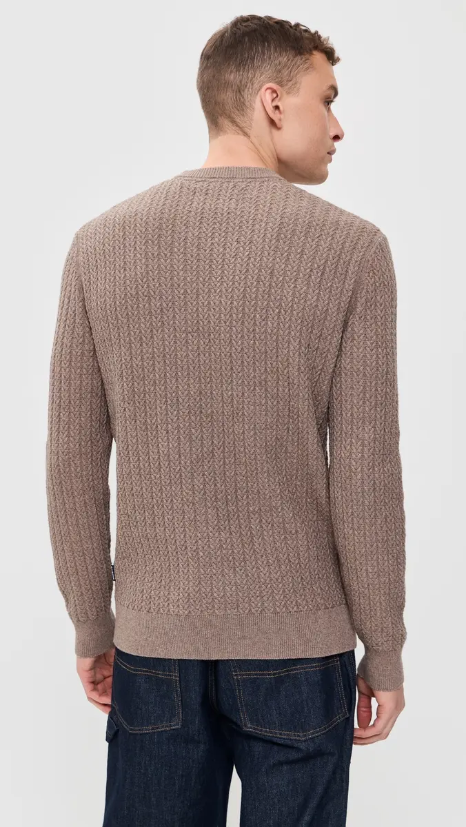 Barbour Herringbone Crew Neck Sweater | Thumbnail 3 Barbour Herringbone Crew Neck Sweater | Thumbnail 3