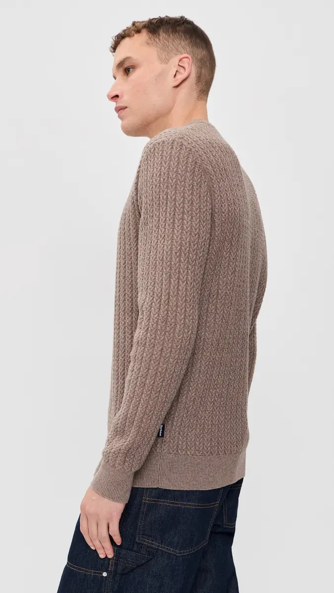 Barbour Herringbone Crew Neck Sweater | Thumbnail 4 Barbour Herringbone Crew Neck Sweater | Thumbnail 4