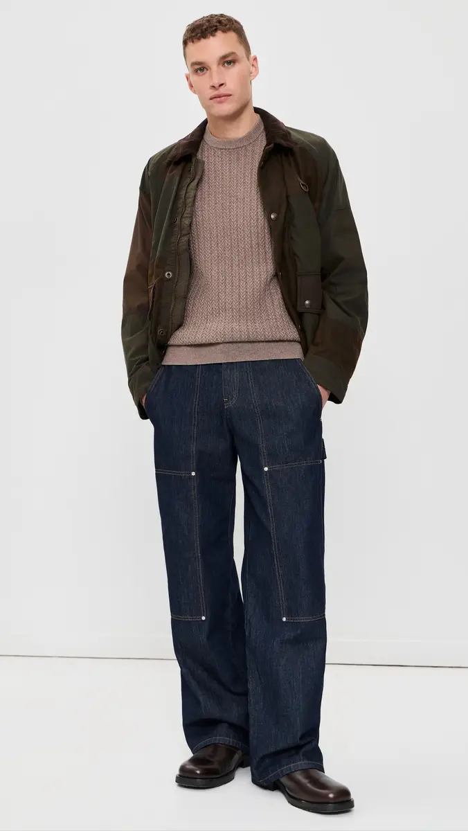 Barbour Herringbone Crew Neck Sweater | Thumbnail 5 Barbour Herringbone Crew Neck Sweater | Thumbnail 5