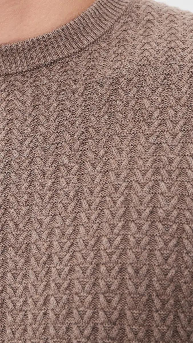 Barbour Herringbone Crew Neck Sweater | Thumbnail 6 Barbour Herringbone Crew Neck Sweater | Thumbnail 6