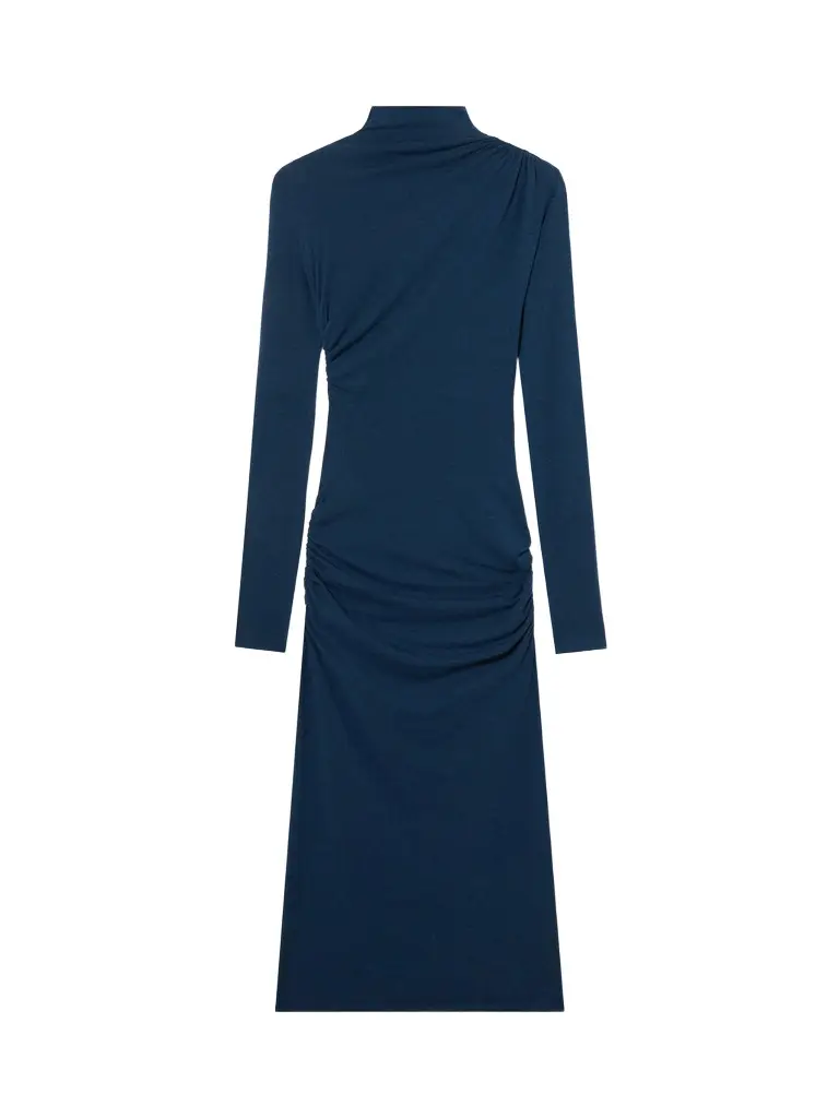 Draped Turtleneck Midi Dress Draped Turtleneck Midi Dress
