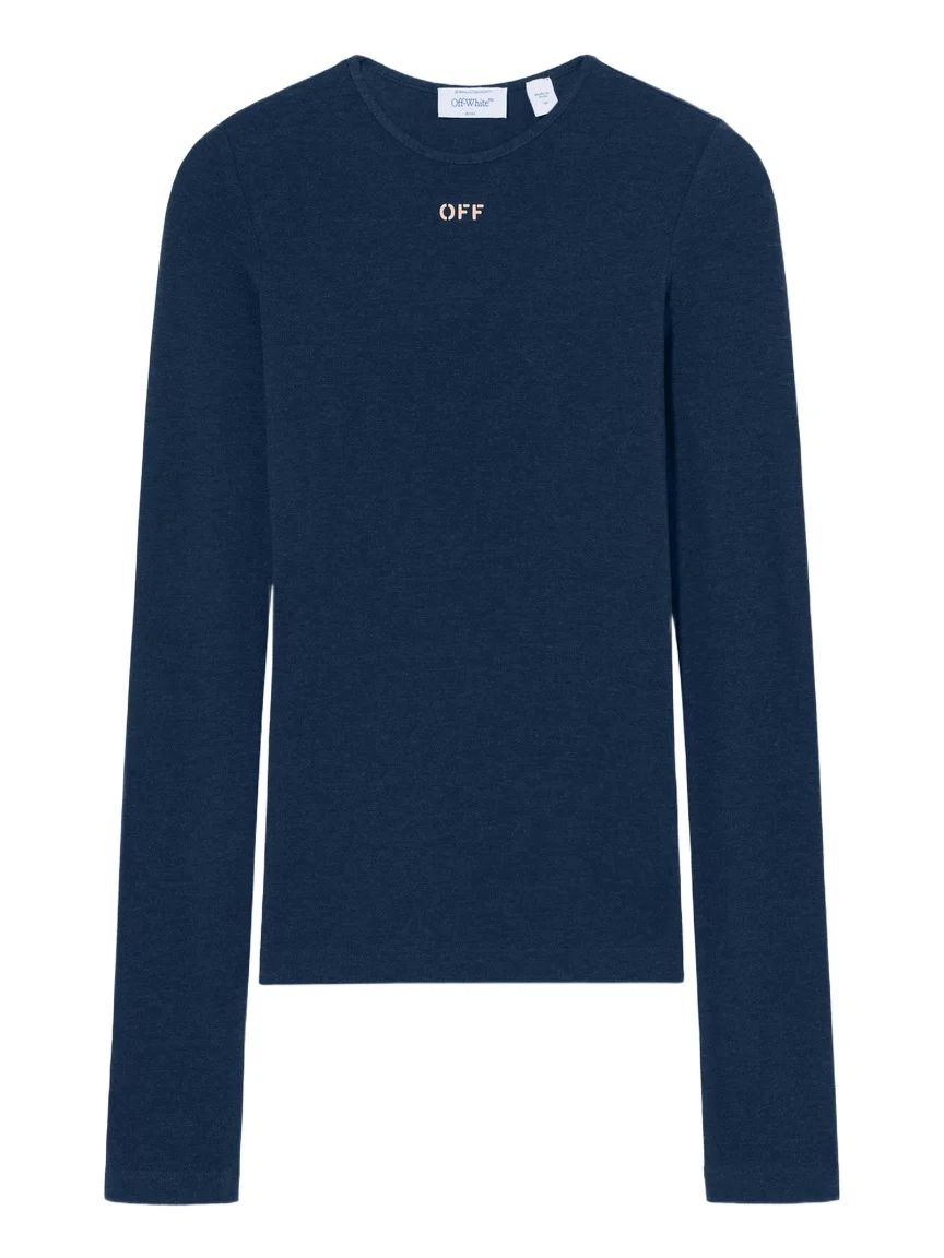 Off Stamp Fitted Long Sleeve Top Off Stamp Fitted Long Sleeve Top