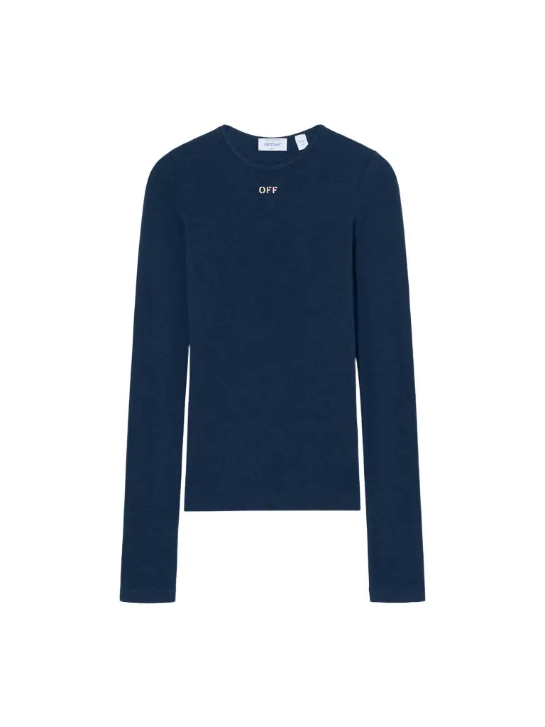 Off Stamp Fitted Long Sleeve Top Off Stamp Fitted Long Sleeve Top