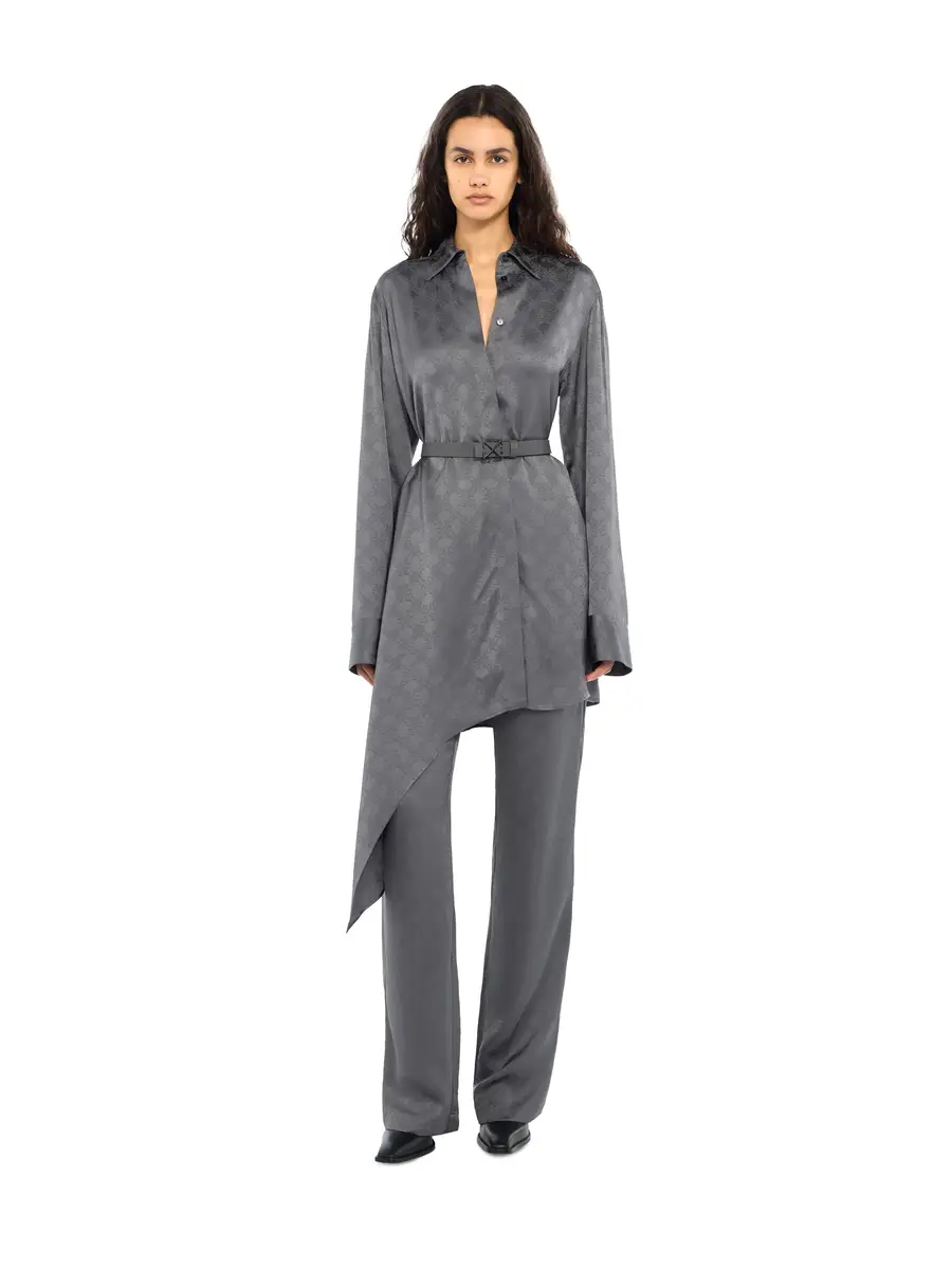 Off-White Monogram Jacquard Asymmetric Shirt Dress | Thumbnail 2 Off-White Monogram Jacquard Asymmetric Shirt Dress | Thumbnail 2