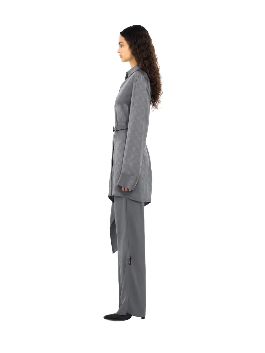 Off-White Monogram Jacquard Asymmetric Shirt Dress | Thumbnail 3 Off-White Monogram Jacquard Asymmetric Shirt Dress | Thumbnail 3