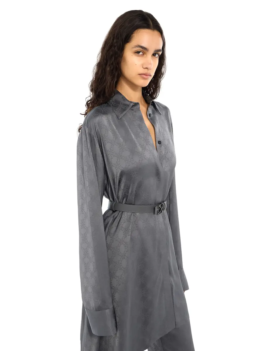 Off-White Monogram Jacquard Asymmetric Shirt Dress | Thumbnail 5 Off-White Monogram Jacquard Asymmetric Shirt Dress | Thumbnail 5