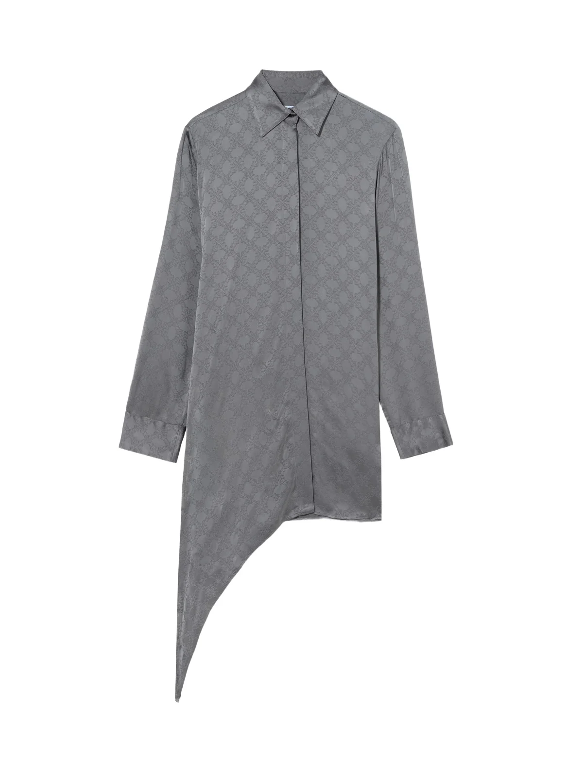 Monogram Jacquard Asymmetric Shirt Dress Monogram Jacquard Asymmetric Shirt Dress
